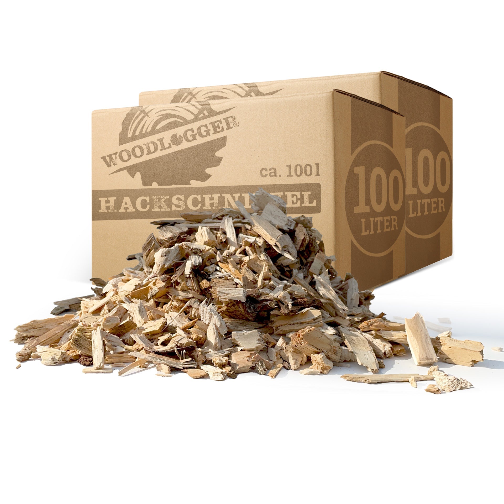 Hackschnitzel im 100 L Karton