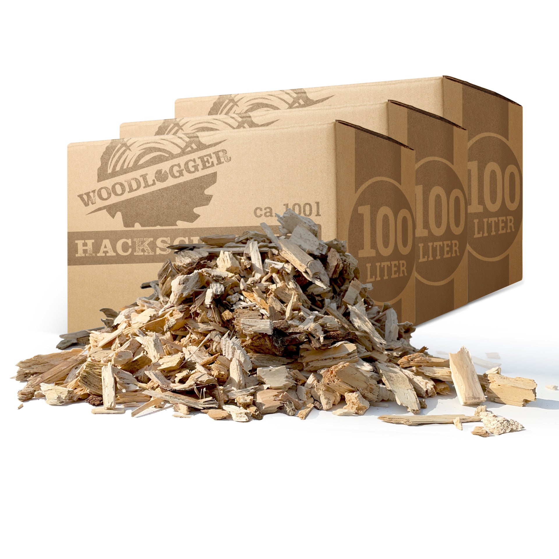 Hackschnitzel im 100 L Karton