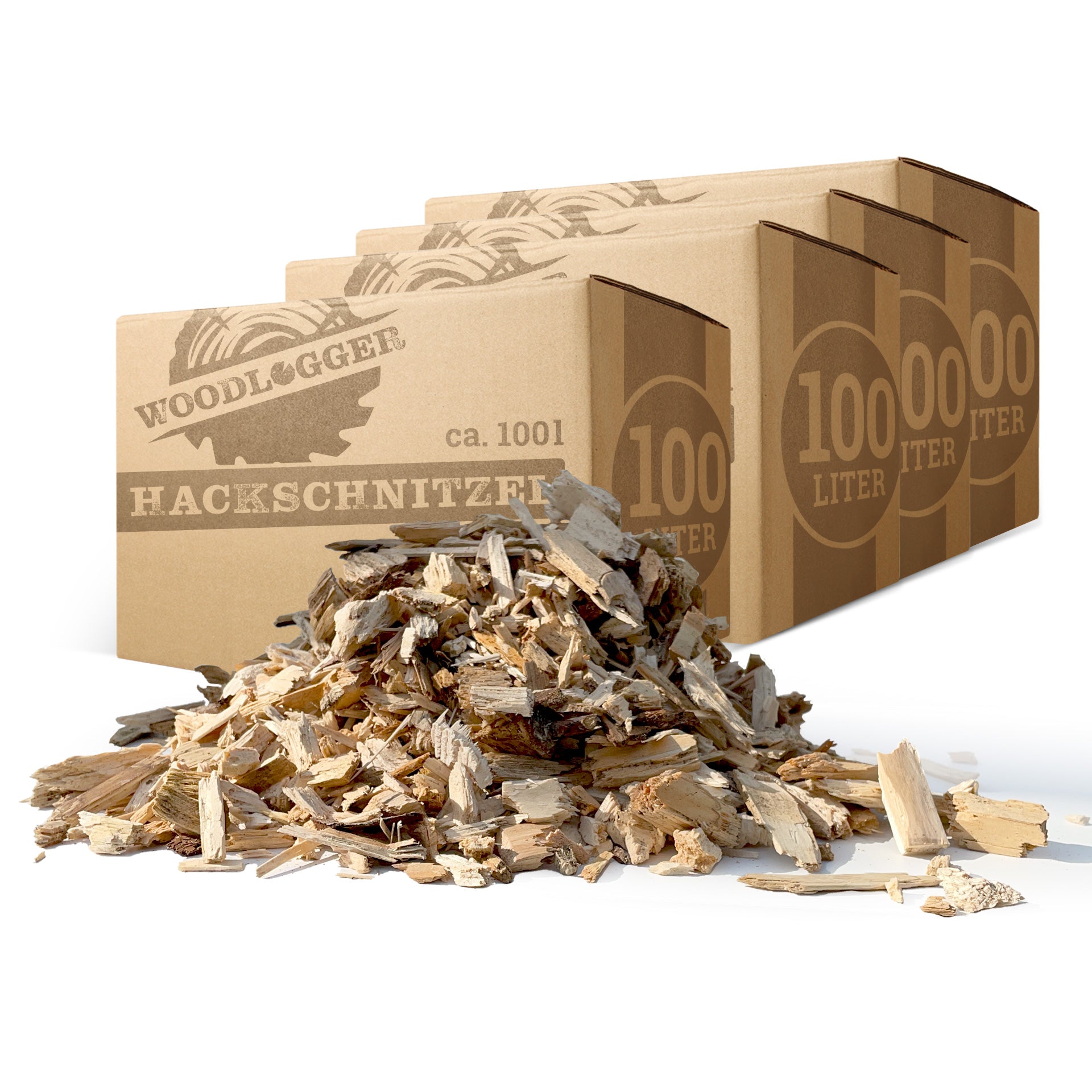 Hackschnitzel im 100 L Karton