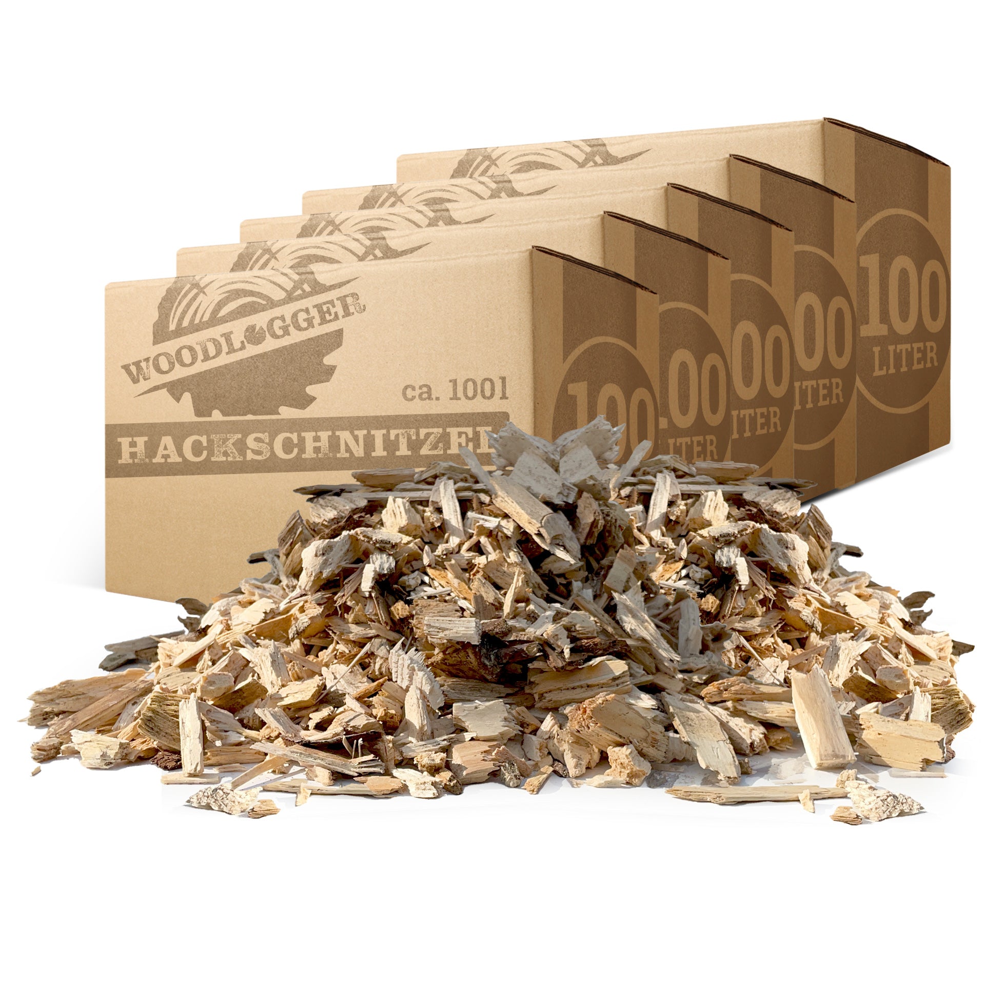 Hackschnitzel im 100 L Karton