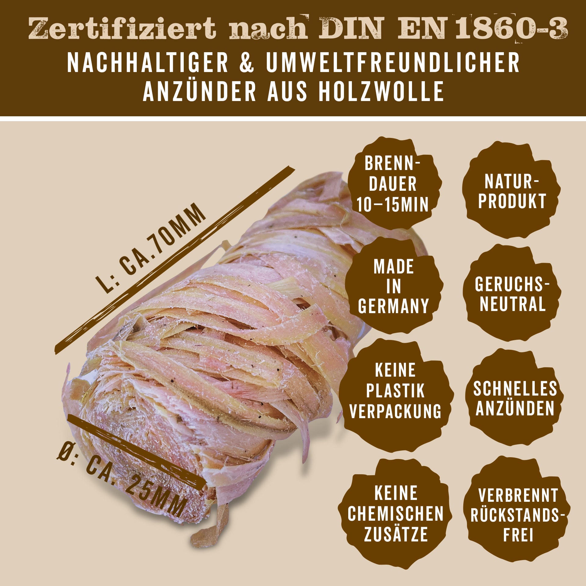 10 KG Anzünder Holzwolle